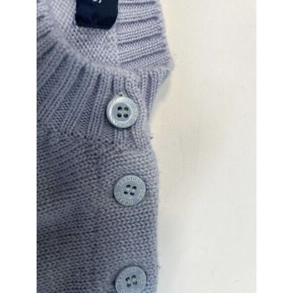 Tresor des Oceans Boys Blue Striped Flag Fish Canadian Sweater Sz 8a Wool Blend - Picture 5 of 12